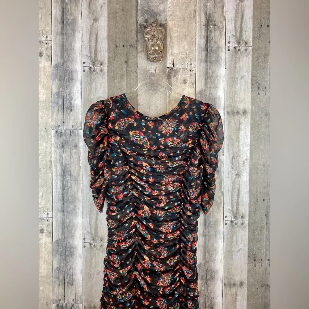 Free People Briella Midi Dress in Twilight Combo Size Medium.